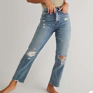 Free People Curvy Georgine Mom Jeans